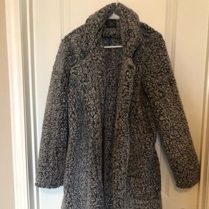 Grey Faux Coat